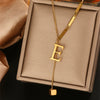 Wholesale Women's Stainless Steel Tassel Clavicle Chain With 26 Letter Design And Electroplating Treatment