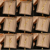 Wholesale Women's Stainless Steel Tassel Clavicle Chain With 26 Letter Design And Electroplating Treatment