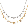 Wholesale Women's Stainless Steel Tassel Necklace With 18K Gold Ball Chain And Geometric Shape Pvd Vacuum Plating