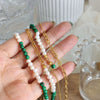 Wholesale Women's 316L Stainless Steel Turquoise Freshwater Pearl Tassel Jewelry With Electroplating
