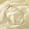 Wholesale Women's Stainless Steel Twist Chain Double Layer Hip Hop Necklace With Geometric Design And Electroplating