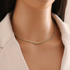 Wholesale Women's Stainless Steel Twist Chain Necklace With Heart Shaped Pendant And Electroplating Design