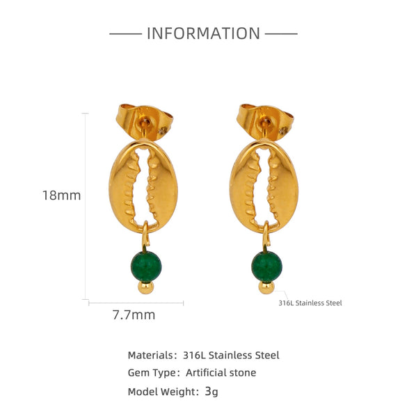 Wholesale Women's Stainless Steel Twisted Hollow Doublering Earrings With Flower And Geometric Patterns And Electroplating Treatment