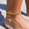 Wholesale Women's Stainless Steel Ushape Basic Chain Anklet
