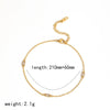 Wholesale Women's Stainless Steel Ushape Basic Chain Anklet