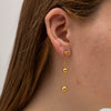 Wholesale Women's Stainless Steel Ushaped Bead Pendant Earrings With Electroplating