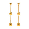 Wholesale Women's Stainless Steel Ushaped Bead Pendant Earrings With Electroplating