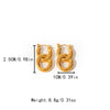 Wholesale Women's Stainless Steel Ushaped Fashion Light Luxury Acrylic Chain Ring Buckle Earrings With Electroplating
