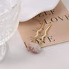 Wholesale Women's Stainless Steel Ushaped Handmade Geometric Pearl Hairpin