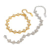 Wholesale Women's Stainless Steel Vacuum Plated Flower Pattern Chain Bracelet Hand Jewelry