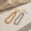 Wholesale Women's Stainless Steel Vacuum Plated Flower Pattern Chain Bracelet Hand Jewelry