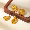 Wholesale Women's Stainless Steel Vortex Snail Shape Geometric Personality Minimalist Earrings With Electroplating