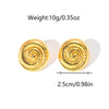 Wholesale Women's Stainless Steel Vortex Snail Shape Geometric Personality Minimalist Earrings With Electroplating