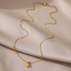 Wholesale Women's Stainless Steel Water Drop Clavicle Chain Necklace With Electroplating Retro Fashion And Elegant Style