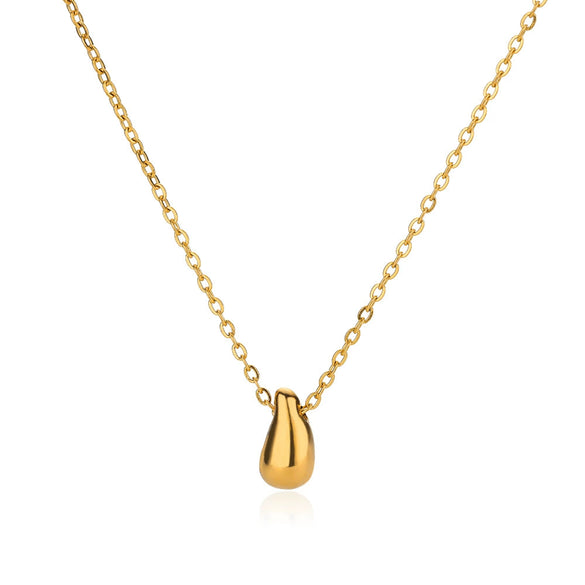 Wholesale Women's Stainless Steel Water Drop Clavicle Chain Necklace With Electroplating Retro Fashion And Elegant Style