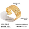 Wholesale Women's Stainless Steel Wide Face Geometric Bracelet With Electroplating