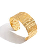 Wholesale Women's Stainless Steel Wide Face Geometric Bracelet With Electroplating