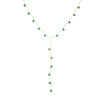 Wholesale Women's Stainless Steel Yshaped Tassel Necklace With Round Turquoise Electroplating Design