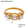 Wholesale Women's Stainless Steel Zircon Beads Side Opening Adjustable Ring Light Luxury Geometric Electroplated