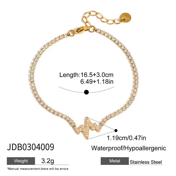 Wholesale Women's Stainless Steel Zircon Bow Original Design Electroplated Bracelet Jewelry