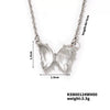 Wholesale Women's Stainless Steel Zircon Butterfly Sweet Style Necklace With Ochain Set With Glass