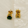 Wholesale Women's 316L Stainless Steel Zircon Earrings Simple Geometric Style Electroplated