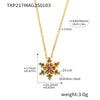 Wholesale Women's Stainless Steel Zircon Geometric Christmas Snowflake Clavicle Necklace Pvd Electroplated Light Luxury Style