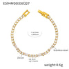 Wholesale Women's 316L Stainless Steel Zircon Geometric Multicolor Electroplated Luxury Bracelet Jewelry