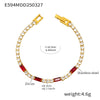 Wholesale Women's 316L Stainless Steel Zircon Geometric Multicolor Electroplated Luxury Bracelet Jewelry