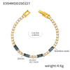 Wholesale Women's 316L Stainless Steel Zircon Geometric Multicolor Electroplated Luxury Bracelet Jewelry