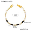 Wholesale Women's 316L Stainless Steel Zircon Geometric Multicolor Electroplated Luxury Bracelet Jewelry
