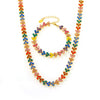 Wholesale Women's Stainless Steel Zircon Geometric Splicing Light Luxury Style Handinlaid Necklace Plated With Real Gold