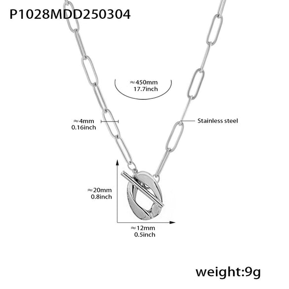 Wholesale Women's 316L Stainless Steel Zircon Geometric Square Pendant Necklace With Gold Plated Electroplating Double Layer Stacked Chain