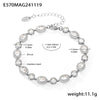 Wholesale Women's 316L Stainless Steel Zircon Gypsophila Handmade Pvd Plated Geometric Pattern Bracelet Jewelry