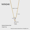 Wholesale Women's Stainless Steel Zircon Heart And Drop Shape Pendant Necklace With Oshaped Chain 18K Gold Plated Ins Style Minimalist