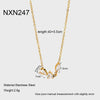 Wholesale Women's Stainless Steel Zircon Heart And Drop Shape Pendant Necklace With Oshaped Chain 18K Gold Plated Ins Style Minimalist