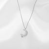 Wholesale Women's Star Moon Sterling Silver Plated Nonfading Simple Fashion Clavicle Necklace With Water Wave Chain