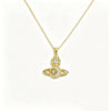 Wholesale Women's Star Pattern Titanium Steel Oshaped Chain Necklace With Zircon Inlaid Copper Pendant Light Luxury Minimalist Style