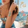 Wholesale Women's Starfish Shell Bracelet Alloy Electroplated Bohemian Vacation Minimalist Jewelry