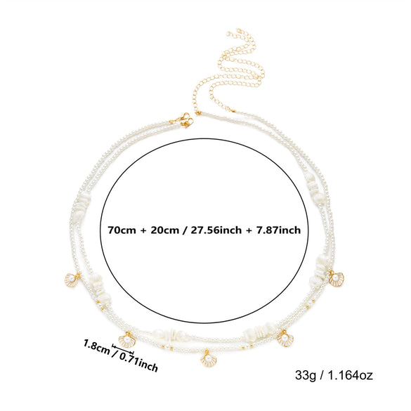 Wholesale Women's Starfish Shell Pendant Waist Chain Zinc Alloy