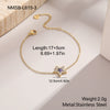 Wholesale Women's Starshaped Stainless Steel And 18K Gold Electroplated Zircon Bracelets Niche Design Simple And Elegant
