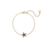 Wholesale Women's Starshaped Stainless Steel And 18K Gold Electroplated Zircon Bracelets Niche Design Simple And Elegant