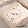 Wholesale Women's Starshaped Stainless Steel And 18K Gold Electroplated Zircon Bracelets Niche Design Simple And Elegant