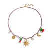 Wholesale Women's Starshaped Stainless Steel Charm Pendant Necklace With Rope Chain And Pvd Furnace Vacuum Real Gold Plating