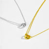 Wholesale Women's 925 Sterling Silver Acacia Bean Geometric Fashion Necklace With Electroplating