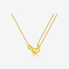 Wholesale Women's 925 Sterling Silver Acacia Bean Geometric Fashion Necklace With Electroplating