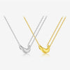 Wholesale Women's 925 Sterling Silver Acacia Bean Geometric Fashion Necklace With Electroplating