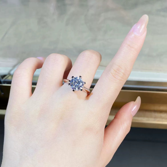 Wholesale Women's 925 Sterling Silver Allmatch Geometric Ring With Electroplating
