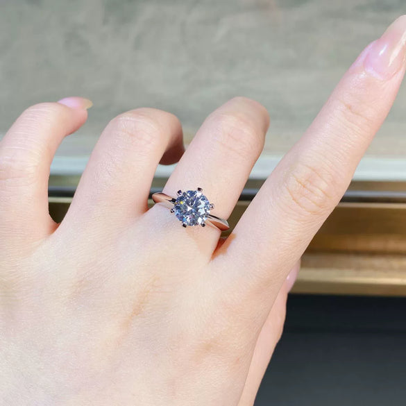 Wholesale Women's 925 Sterling Silver Allmatch Geometric Ring With Electroplating
