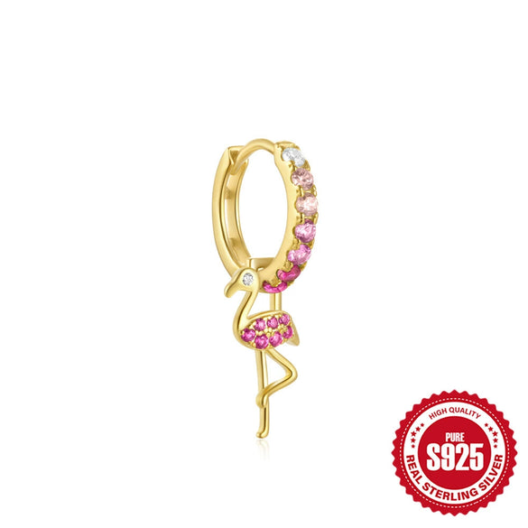 Wholesale Women's 925 Sterling Silver Animal Goldfish Charm Earrings With Electroplating Treatment